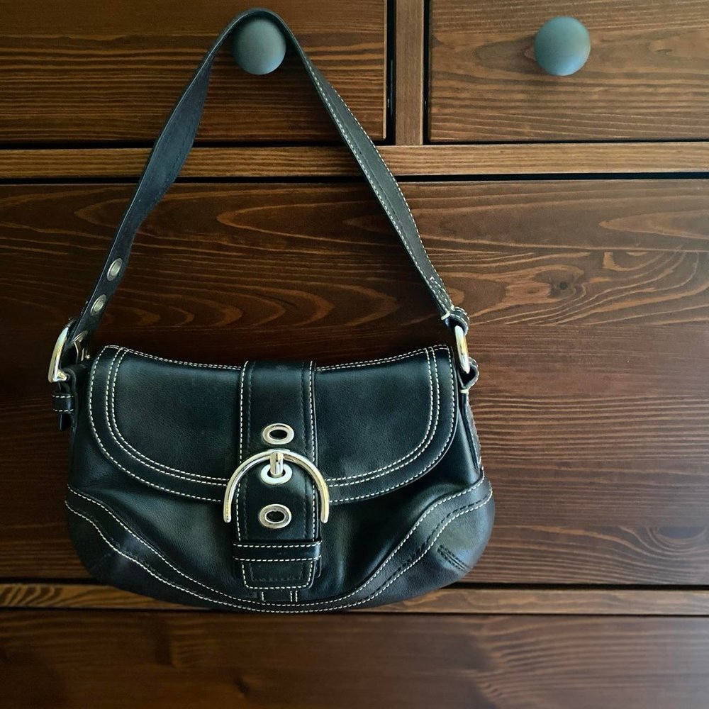 Coach Soho Black Leather Purse